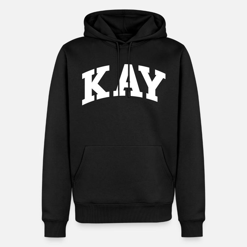 Kay - Sweat à capuche Premium bio Homme - noir