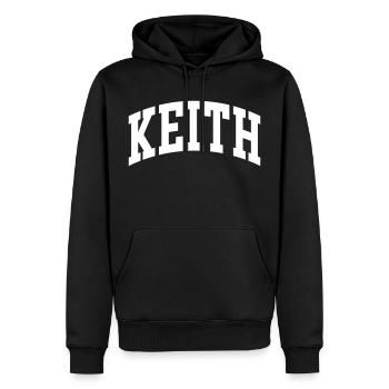Keith - Sweat à capuche Premium bio Homme - noir - Devant - Nico (187cm)