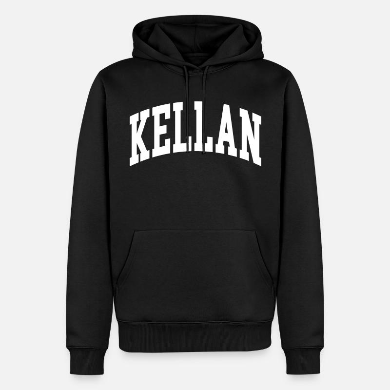 Kellan - Sweat à capuche Premium bio Homme - noir