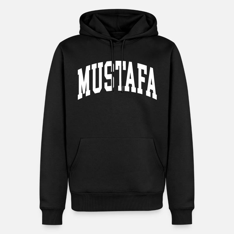 Mustafa - Sweat à capuche Premium bio Homme - noir
