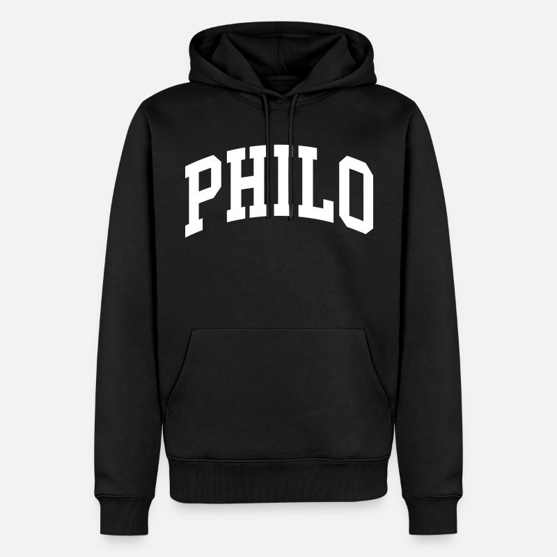Philon - Sweat à capuche Premium bio Homme - noir
