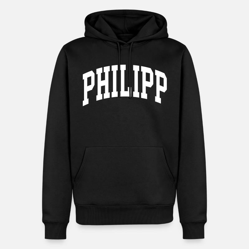 Philipp - Männer Premium Bio Hoodie - Schwarz