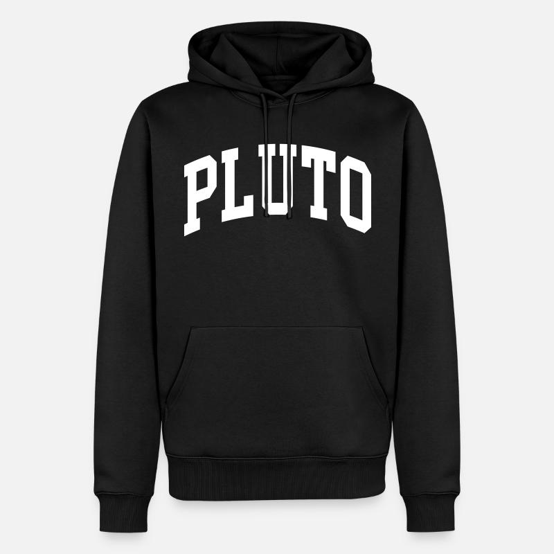 Pluto - Männer Premium Bio Hoodie - Schwarz