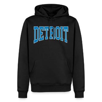 Detroit - Sweat à capuche Premium bio Homme - noir - Devant - Nico (187cm)