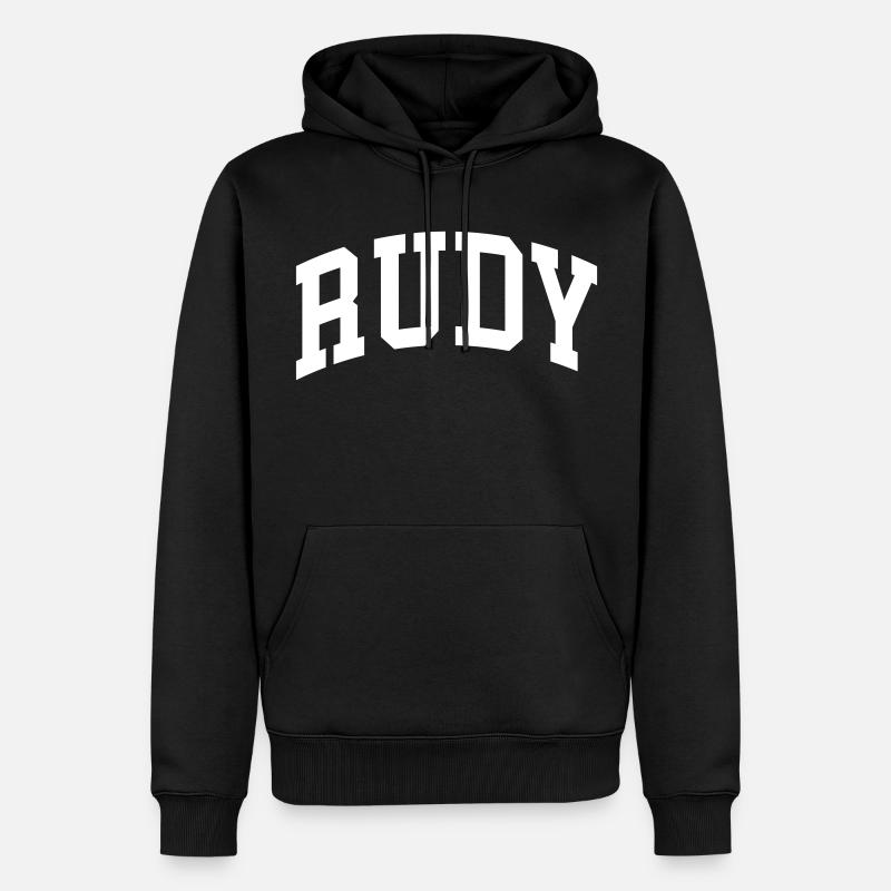 Rudy - Sweat à capuche Premium bio Homme - noir