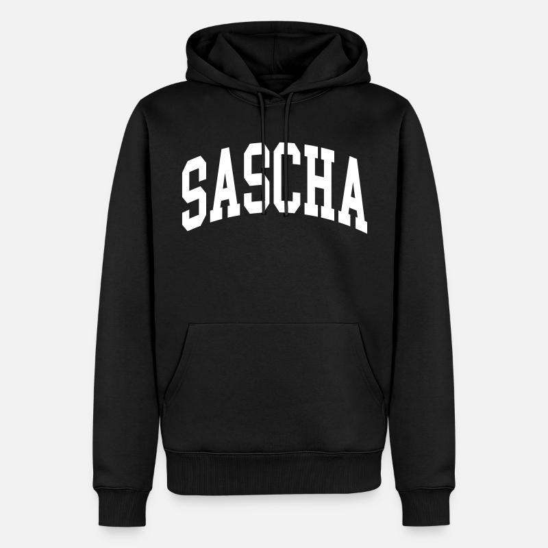 Sascha - Sweat à capuche Premium bio Homme - noir