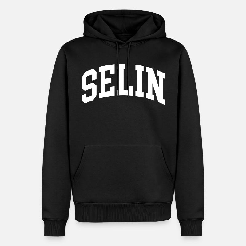 Selin - Sweat à capuche Premium bio Homme - noir
