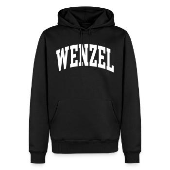Wallis - Sweat à capuche Premium bio Homme - noir - Devant - Nico (187cm)