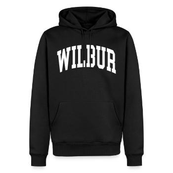 Wilbur - Sweat à capuche Premium bio Homme - noir - Devant - Nico (187cm)