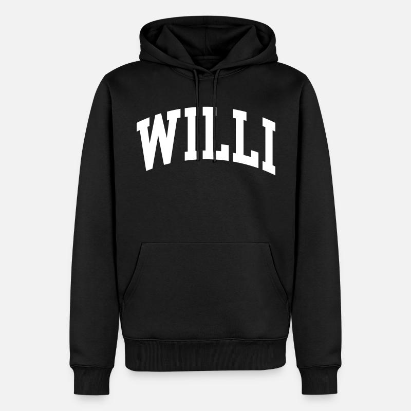 Willi - Sweat à capuche Premium bio Homme - noir