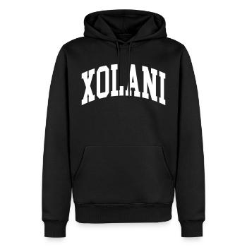 Xolani - Sweat à capuche Premium bio Homme - noir - Devant - Nico (187cm)