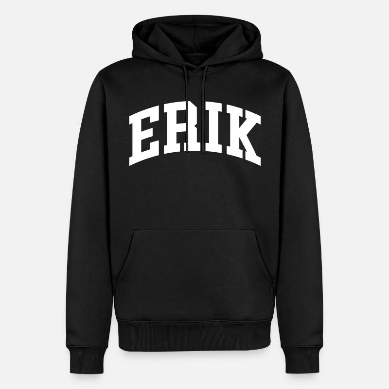 Erik - Sweat à capuche Premium bio Homme - noir