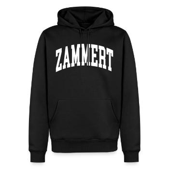 Zammert - Sweat à capuche Premium bio Homme - noir - Devant - Nico (187cm)