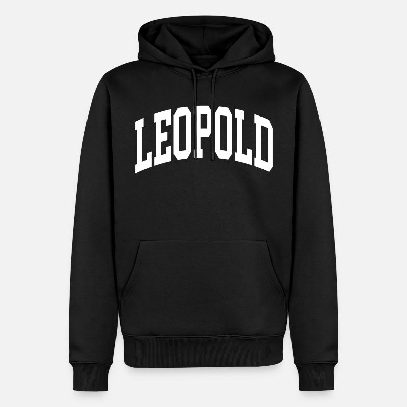 Léopold - Sweat à capuche Premium bio Homme - noir