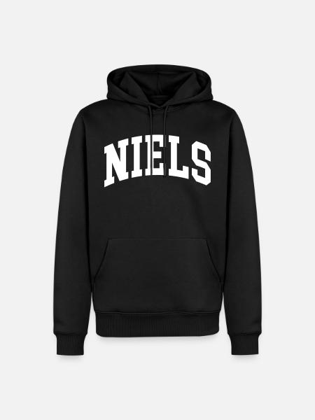 Niels - Männer Premium Bio Hoodie - Schwarz