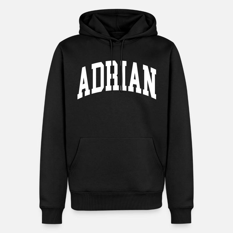 Adrian - Männer Premium Bio Hoodie - Schwarz