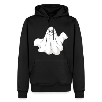 Halloween Geist Gespenst - Männer Premium Bio Hoodie - Schwarz - Vorne - Nico (187cm)