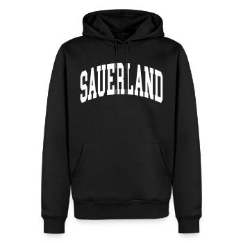 Sauerland - Männer Premium Bio Hoodie - Schwarz - Vorne - Nico (187cm)