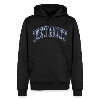 Detroit - Sweat à capuche Premium bio Homme - noir - Devant - Nico (187cm)