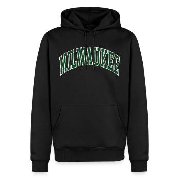 Milwaukee - Sweat à capuche Premium bio Homme - noir - Devant - Nico (187cm)