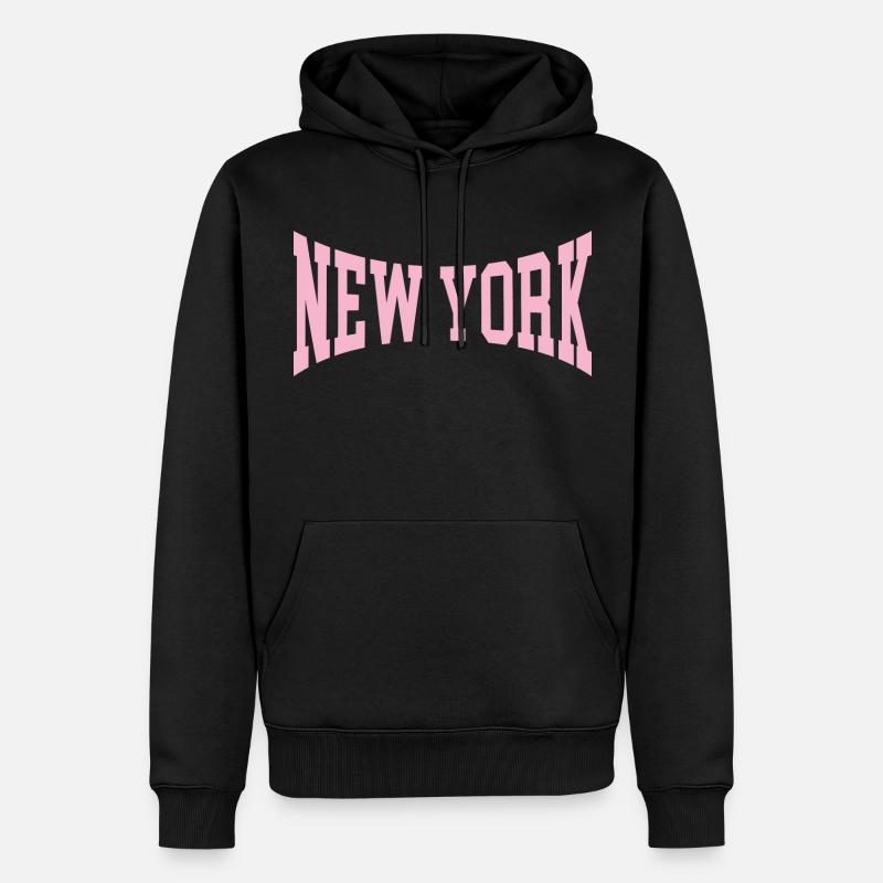New York - Männer Premium Bio Hoodie - Schwarz