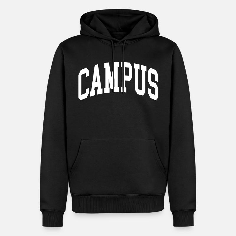 Campus - Männer Premium Bio Hoodie - Schwarz