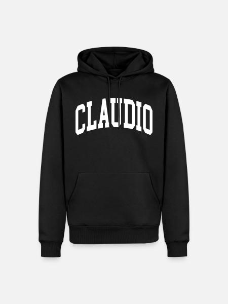 Claudio - Männer Premium Bio Hoodie - Schwarz