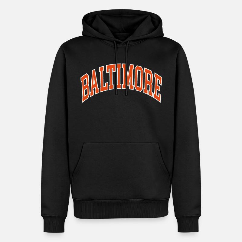 Baltimore - Sweat à capuche Premium bio Homme - noir