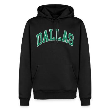 Dallas - Sweat à capuche Premium bio Homme - noir - Devant - Nico (187cm)