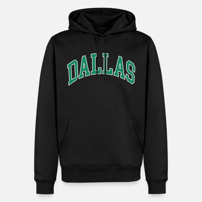 Dallas - Männer Premium Bio Hoodie - Schwarz