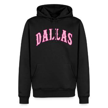 Dallas - Sweat à capuche Premium bio Homme - noir - Devant - Nico (187cm)