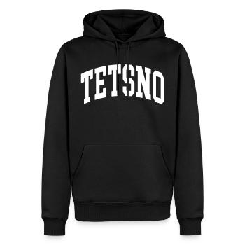 Tetsno - Sweat à capuche Premium bio Homme - noir - Devant - Nico (187cm)