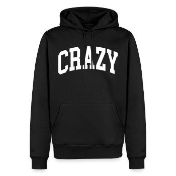 Fou - Sweat à capuche Premium bio Homme - noir - Devant - Nico (187cm)