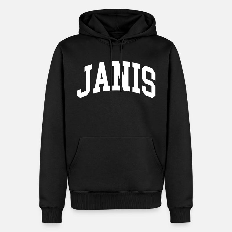 Janis - Männer Premium Bio Hoodie - Schwarz