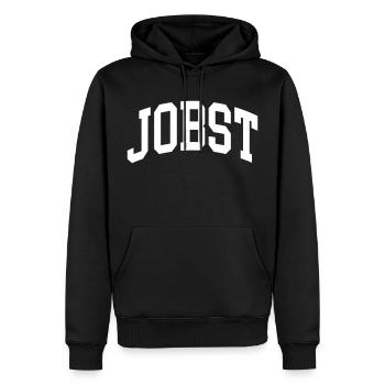 Jobst - Männer Premium Bio Hoodie - Schwarz - Vorne - Nico (187cm)