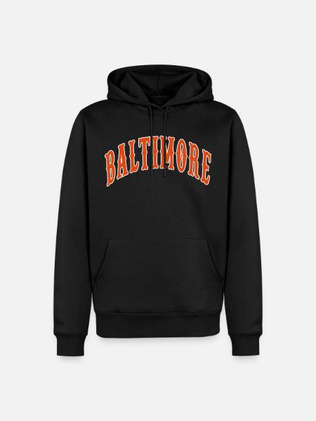 Baltimore - Sweat à capuche Premium bio Homme - noir