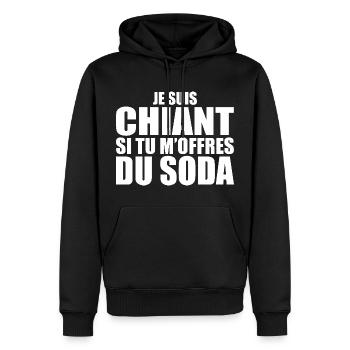 Mann, der liebt: Limonade. Lustiger Design-Humor - Männer Premium Bio Hoodie - Schwarz - Vorne - Nico (187cm)