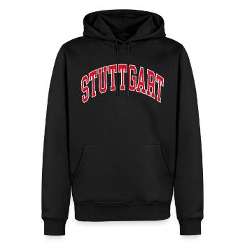 Stuttgart - Sweat à capuche Premium bio Homme - noir - Devant - Nico (187cm)