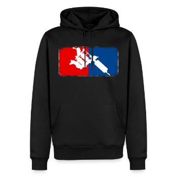 Tattoo Maschine Inked Make Up - Männer Premium Bio Hoodie - Schwarz - Vorne - Nico (187cm)