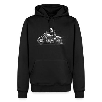 rider - Men’s Premium Organic Hoodie - black - Front - Nico (187cm)