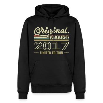 A78 - Sweat à capuche Premium bio Homme - noir - Devant - Nico (187cm)