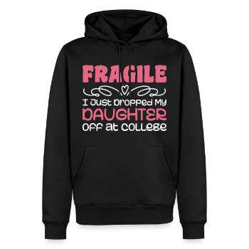 I Just Dropped My Daughter At College Drop Off Mom - Sweat à capuche Premium bio Homme - noir - Devant - Nico (187cm)