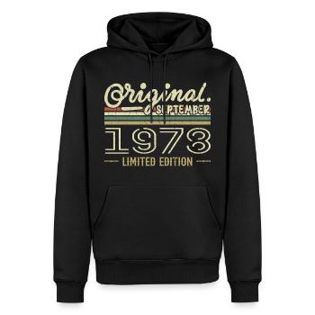 September 1978 Birthday Gift September 1978 - Men’s Premium Organic Hoodie - black - Front - Nico (187cm)