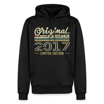 September 2017 Birthday Gift September 2017 - Men’s Premium Organic Hoodie - black - Front - Nico (187cm)