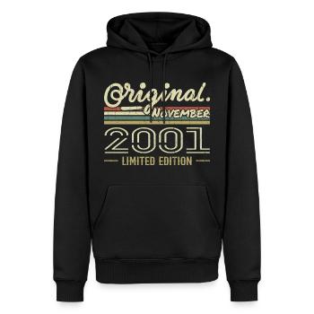 November 2001 - November 2001 Birthday Gift - Men’s Premium Organic Hoodie - black - Front - Nico (187cm)