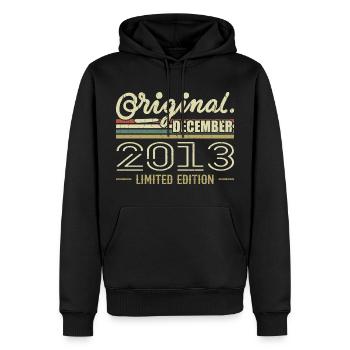 December 2013 Birthday December 2013 December - Men’s Premium Organic Hoodie - black - Front - Nico (187cm)