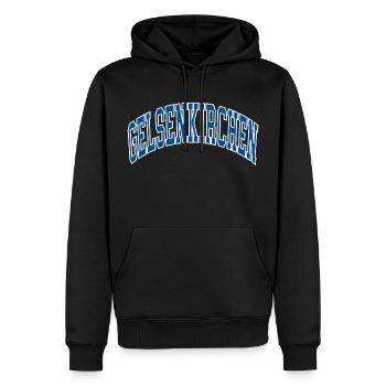 Gelsenkirchen - Männer Premium Bio Hoodie - Schwarz - Vorne - Nico (187cm)