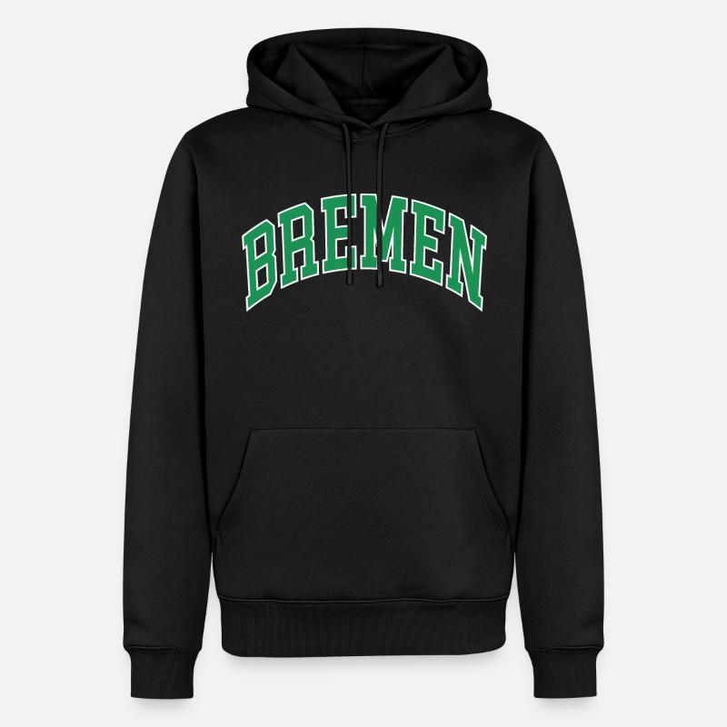 Bremen - Männer Premium Bio Hoodie - Schwarz