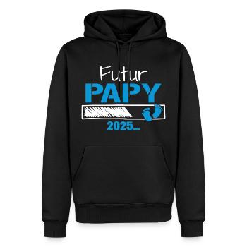 Zukünftiger Opa 2025 Geschenk, der bald Opa sein wird - Männer Premium Bio Hoodie - Schwarz - Vorne - Nico (187cm)