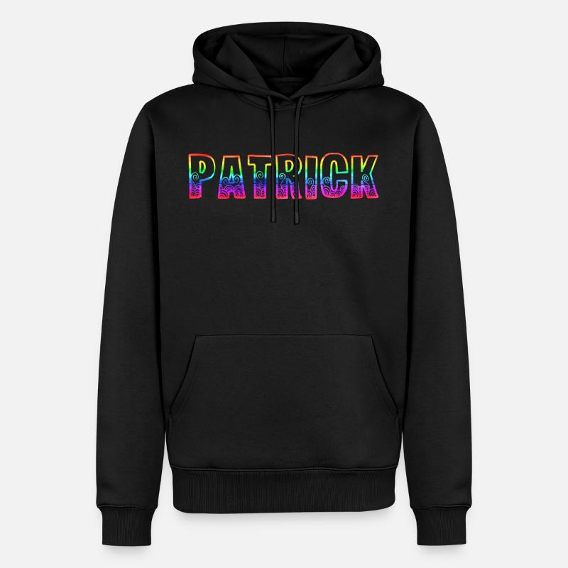 patrick rs arc-en-ciel - Sweat à capuche Premium bio Homme - noir